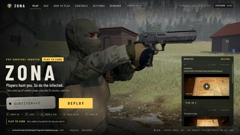 The Desert Eagle held round its grip on the main menu